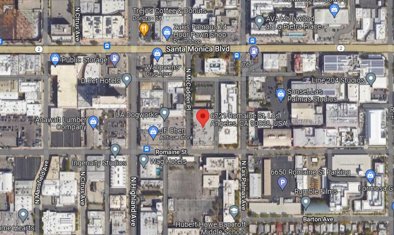 6721 Romaine St,Los Angeles,CA,90038,US Los Angeles,CA